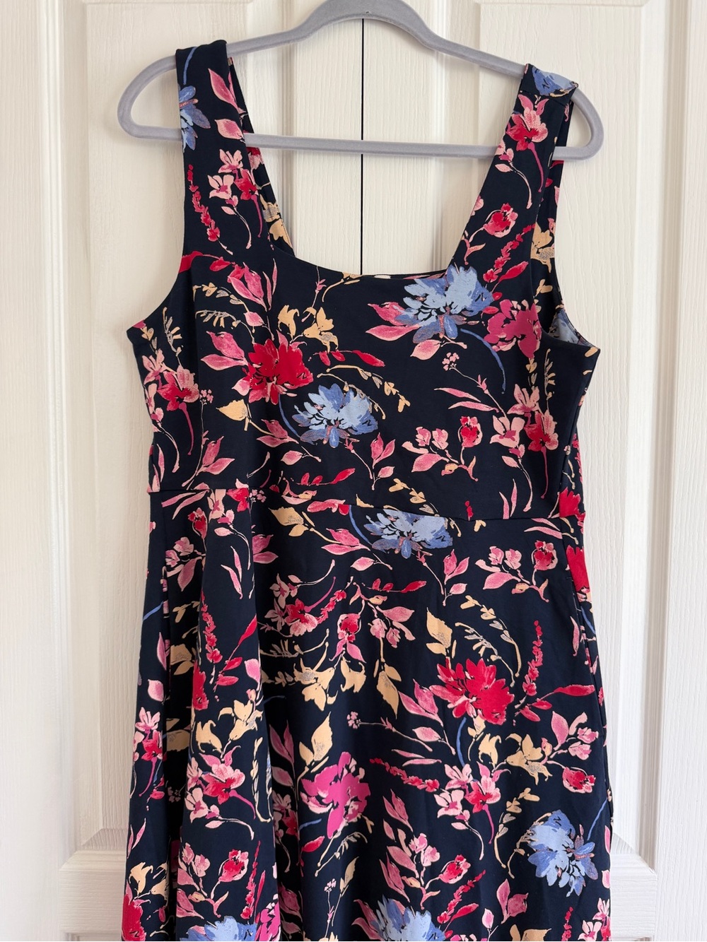 NWT Pact Organic Fit & Flare Square Neck Dress - Picture 7 of 9